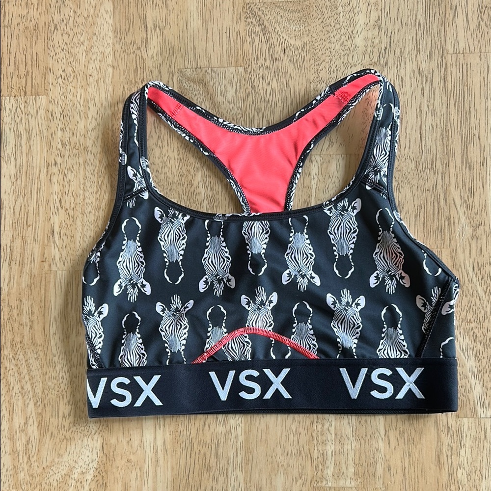 VSX Black and Pink Sports Bra